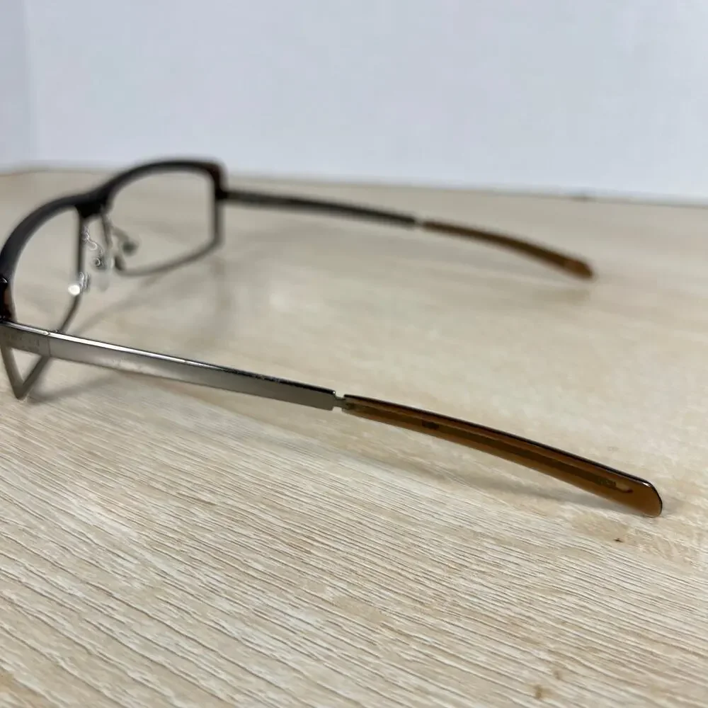 RARE! Gucci GG1723/S 6Y8 Sunglasses FRAMES ONLY Silver Metal Brown 58-14-125